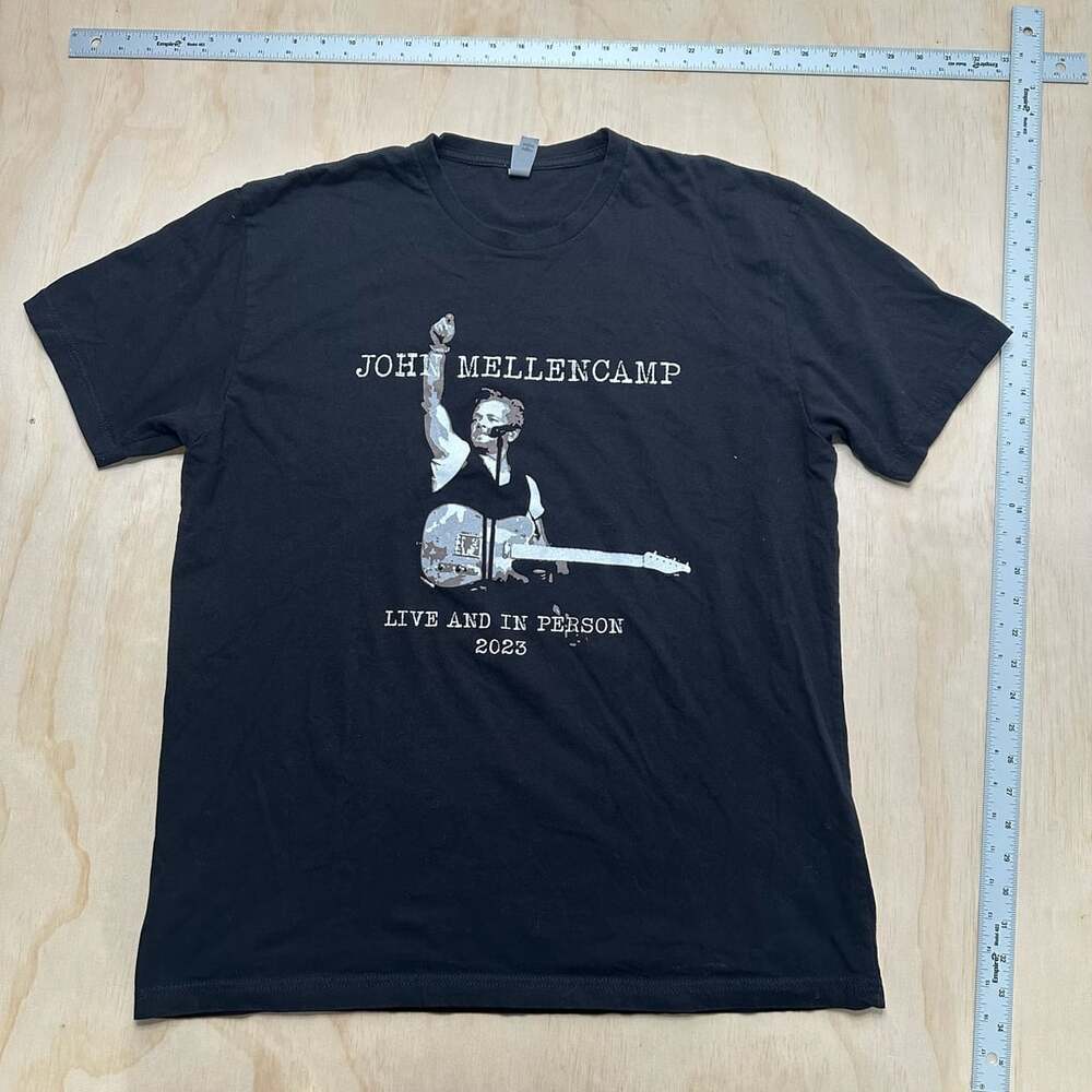 Next John Mellencamp Live And In Person 2023 Tour T-Shirt XL Black